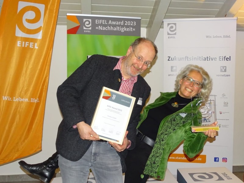 Ausgezeichnet mit dem Eifel Award 2023 für Nachhaltigkeit